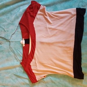Mulit Color Block Crop Top
